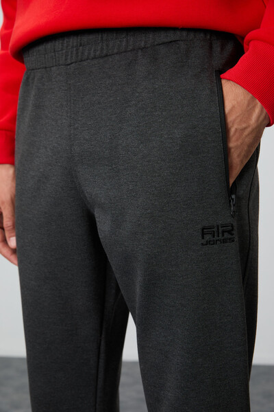 Tommylife Wholesale Cory Standard Fit Men's Sweatpants 84945 Anthracite Melange - Thumbnail