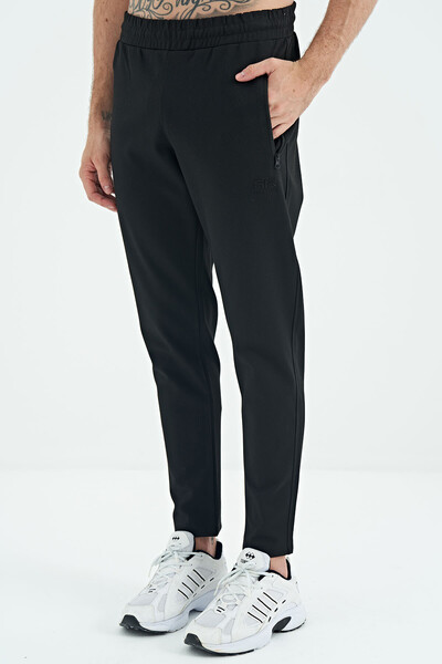 Tommylife Wholesale Cory Standard Fit Men's Sweatpants 84945 Black - Thumbnail