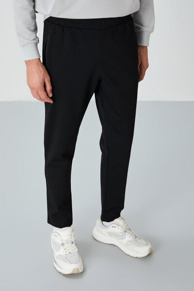 Tommylife Wholesale Cory Standard Fit Men's Sweatpants 84945 Black - Thumbnail