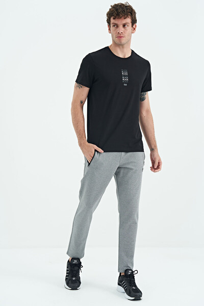 Tommylife Wholesale Cory Standard Fit Men's Sweatpants 84945 Gray Melange - Thumbnail