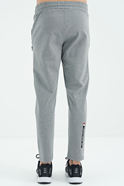 Tommylife Wholesale Cory Standard Fit Men's Sweatpants 84945 Gray Melange - Thumbnail