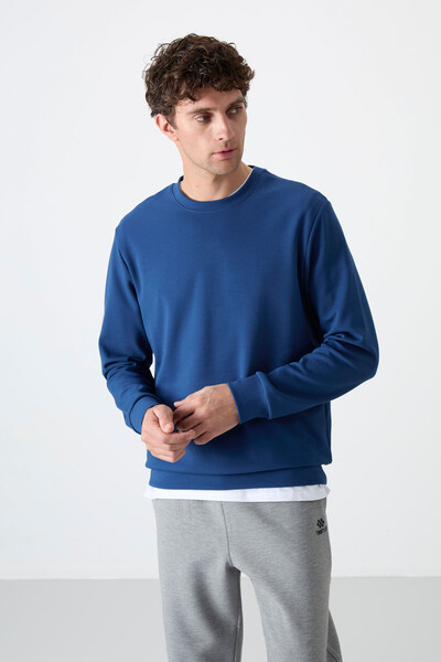 Tommylife Wholesale Crew Neck Comfort Fit Basic Men's Sweatshirt 88053 Parliament - 3