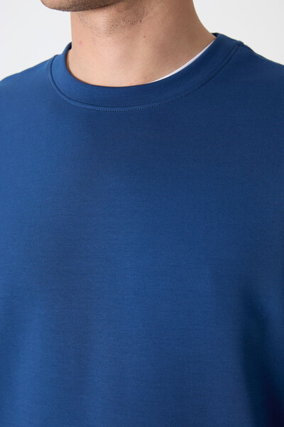 Tommylife Wholesale Crew Neck Comfort Fit Basic Men's Sweatshirt 88053 Parliament - 4