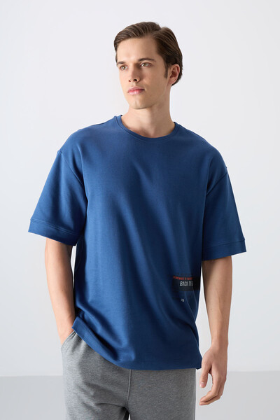 Tommylife Wholesale Crew Neck Oversize Printed Men's T-Shirt 88322 Parliament - Thumbnail