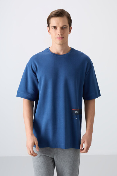 Tommylife Wholesale Crew Neck Oversize Printed Men's T-Shirt 88322 Parliament - Thumbnail