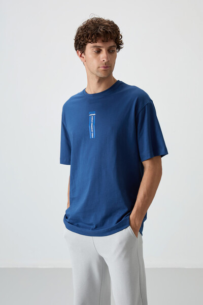 Tommylife Wholesale Crew Neck Oversize Printed Men's T-Shirt 88360 Parliament - Thumbnail