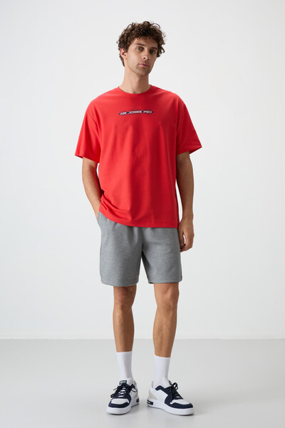 Tommylife Wholesale Crew Neck Oversize Printed Men's T-Shirt 88365 Fiesta - Thumbnail
