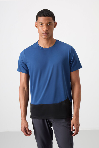 Tommylife Wholesale Crew Neck Standard Fit Active Sports Men's T-Shirt 88383 Parliament - Thumbnail