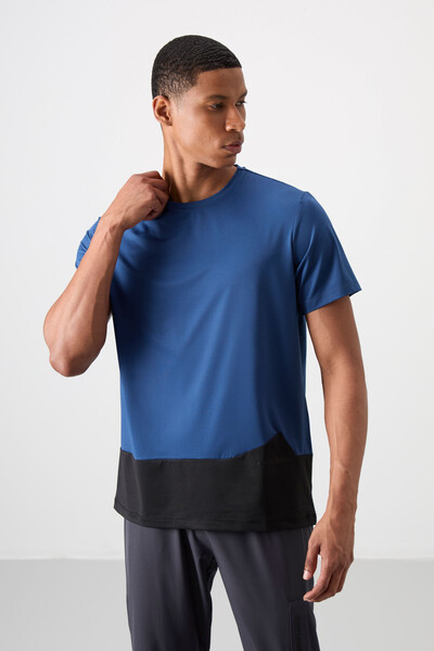 Tommylife Wholesale Crew Neck Standard Fit Active Sports Men's T-Shirt 88383 Parliament - Thumbnail