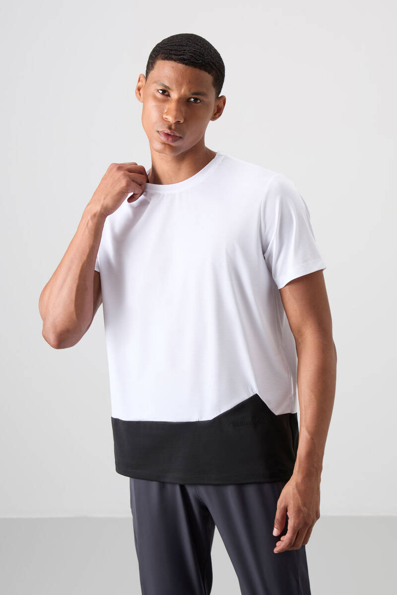 TOMMYLIFE - Tommylife Wholesale Crew Neck Standard Fit Active Sports Men's T-Shirt 88383 White