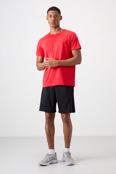 Tommylife Wholesale Crew Neck Standard Fit Active Sports Men's T-Shirt 88384 Red - Thumbnail