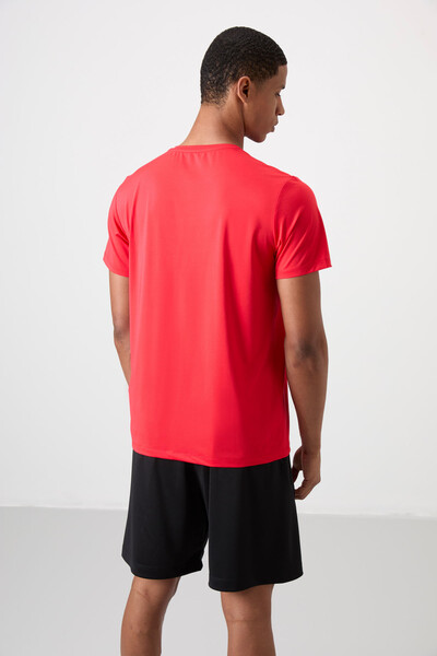 Tommylife Wholesale Crew Neck Standard Fit Active Sports Men's T-Shirt 88384 Red - Thumbnail