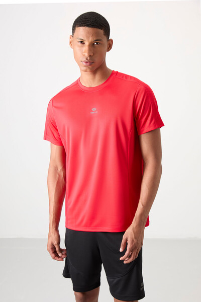 Tommylife Wholesale Crew Neck Standard Fit Active Sports Men's T-Shirt 88390 Red - Thumbnail