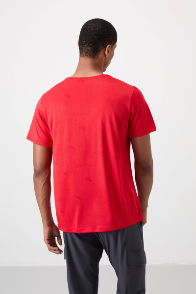 Tommylife Wholesale Crew Neck Standard Fit Active Sports Men's T-Shirt 88397 Red - Thumbnail