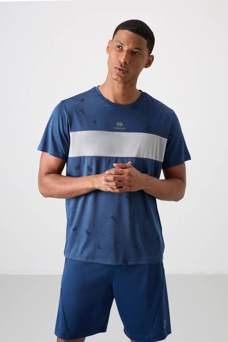 TOMMYLIFE - Tommylife Wholesale Crew Neck Standard Fit Active Sports Men's T-Shirt 88398 Parliament