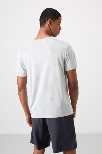 Tommylife Wholesale Crew Neck Standard Fit Active Sports Men's T-Shirt 88398 Stone - Thumbnail