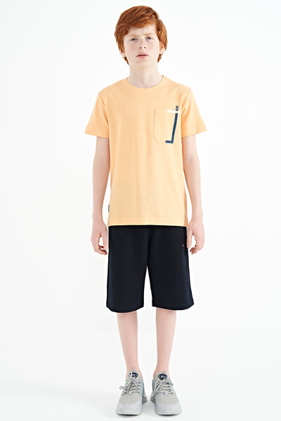 Tommylife Wholesale Crew Neck Standard Fit Boys' T-Shirt 11120 Melon - Thumbnail