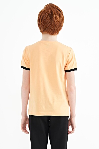 Tommylife Wholesale Crew Neck Standard Fit Printed Boys' T-Shirt 11106 Melon - Thumbnail