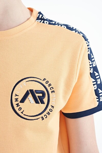 Tommylife Wholesale Crew Neck Standard Fit Printed Boys' T-Shirt 11121 Melon - Thumbnail