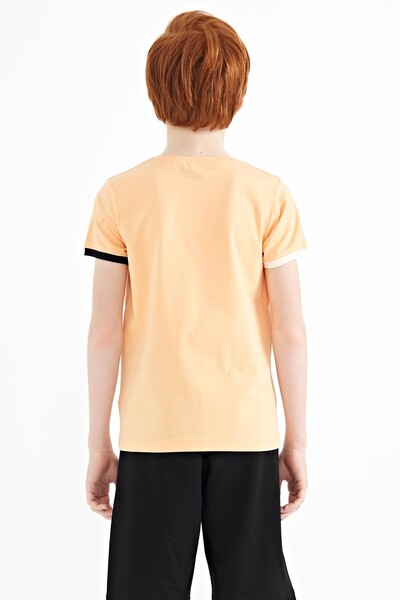 Tommylife Wholesale Crew Neck Standard Fit Printed Boys' T-Shirt 11131 Melon - Thumbnail