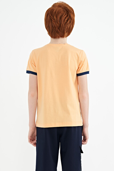 Tommylife Wholesale Crew Neck Standard Fit Printed Boys' T-Shirt 11132 Melon - Thumbnail