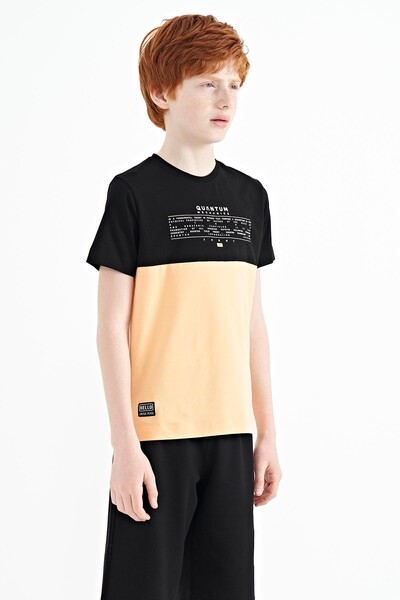Tommylife Wholesale Crew Neck Standard Fit Printed Boys' T-Shirt 11134 Melon - Thumbnail