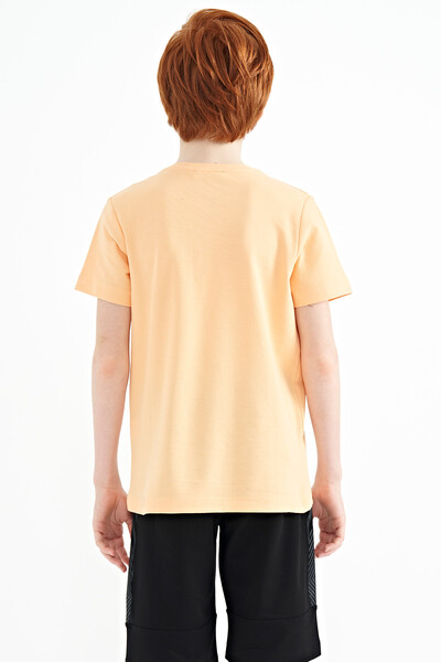 Tommylife Wholesale Crew Neck Standard Fit Printed Boys' T-Shirt 11145 Melon - Thumbnail