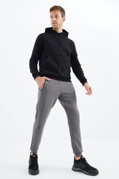 Tommylife Wholesale Dark Gray Jogger Men's Sweatpants - 82104 - Thumbnail