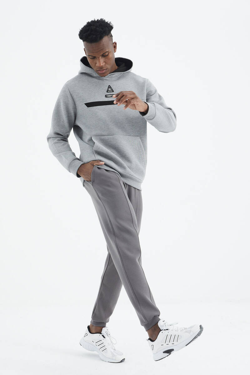 TOMMYLIFE - Tommylife Wholesale Dark Gray Standard Fit Men's Sweatpants - 84994