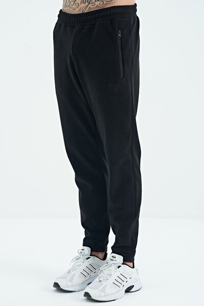 Tommylife Wholesale Darrel Standard Fit Men's Fleece Sweatpants 82109 Black - Thumbnail