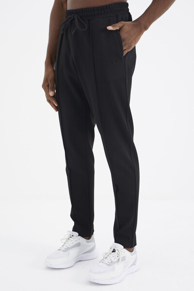 Tommylife Wholesale Davin Standard Fit Men's Jogger Sweatpants 82114 Black - Thumbnail