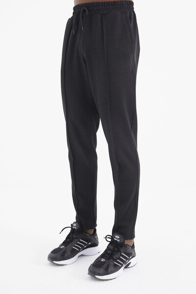 Tommylife Wholesale Davin Standard Fit Men's Jogger Sweatpants 82114 Marl Black - Thumbnail