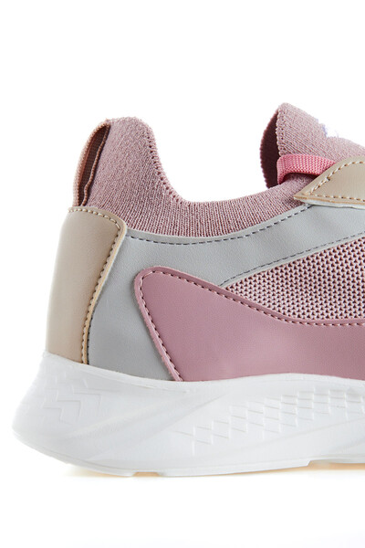 Tommylife Wholesale Dusty Rose High Platform Women's Sneakers - 89208 - Thumbnail