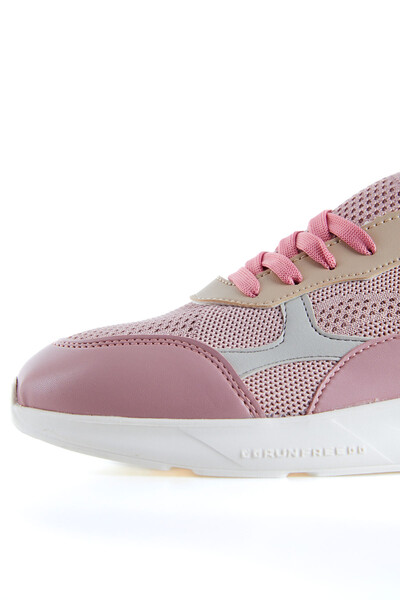 Tommylife Wholesale Dusty Rose High Platform Women's Sneakers - 89208 - Thumbnail