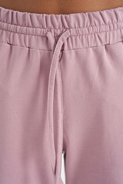 Tommylife Wholesale Dusty Rose Relaxed Fit Women's Wide Leg Sweatpants - 02121 - Thumbnail