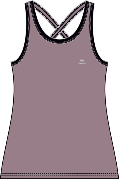 Tommylife Wholesale Dusty Rose Sleeveless Standard Fit Women's Sports Tank Top - 97094 - Thumbnail