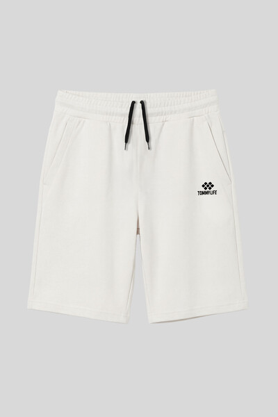 TOMMYLIFE - Tommylife Wholesale Ecru Standard Fit Basic Men's Short - 81212