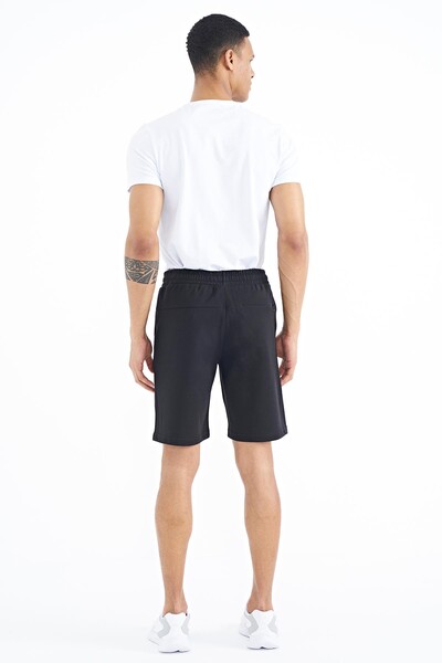 Tommylife Wholesale Evan Standard Fit Basic Men's Shorts 81240 Black - Thumbnail