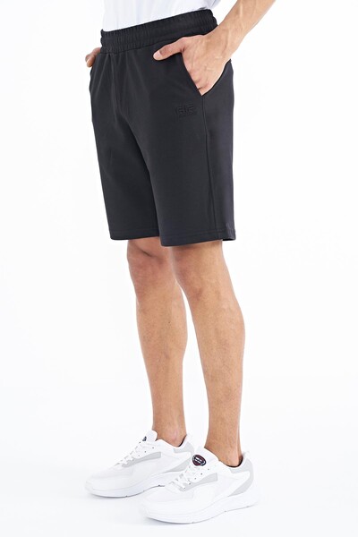 Tommylife Wholesale Evan Standard Fit Basic Men's Shorts 81240 Black - Thumbnail