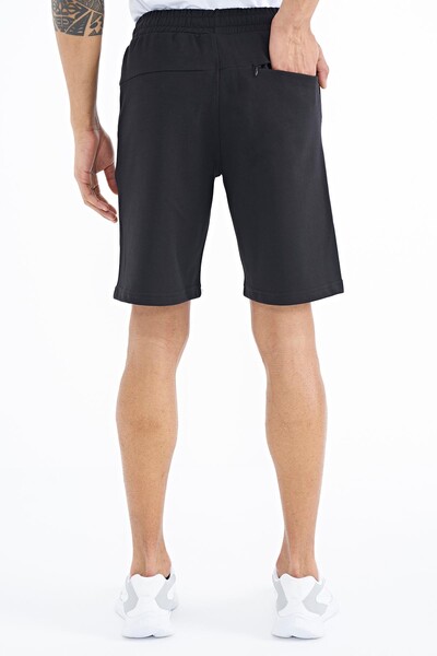 Tommylife Wholesale Evan Standard Fit Basic Men's Shorts 81240 Black - Thumbnail