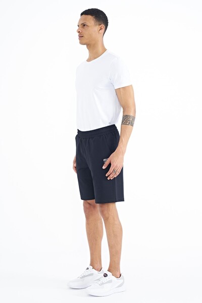 Tommylife Wholesale Evan Standard Fit Basic Men's Shorts 81240 Navy Blue - Thumbnail