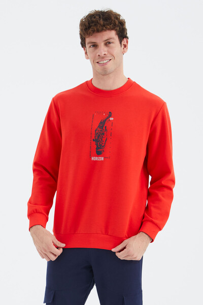 Tommylife Wholesale Fiesta Crew Neck Relaxed Fit Men's Sweatshirt - 88283 - Thumbnail