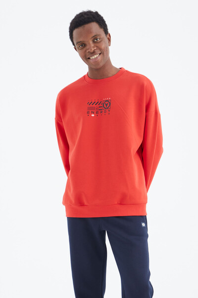 Tommylife Wholesale Fiesta Crew Neck Relaxed Fit Men's Sweatshirt - 88284 - Thumbnail