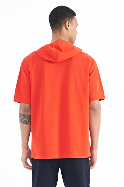 Tommylife Wholesale Fiesta Hooded Kangaroo Pocket Oversize Men's T-shirt - 88196 - Thumbnail