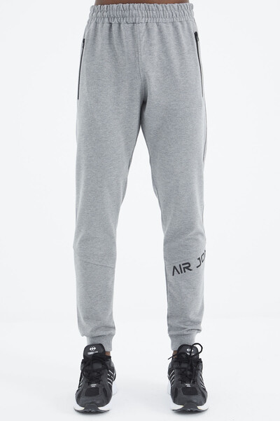 Tommylife Wholesale Gale Standard Fit Men's Jogger Sweatpants 82111 Gray Melange - Thumbnail