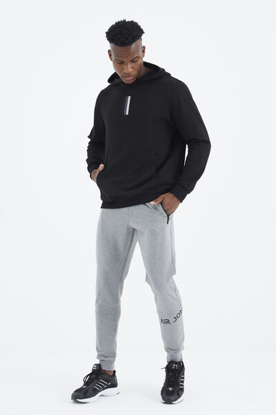 Tommylife Wholesale Gale Standard Fit Men's Jogger Sweatpants 82111 Gray Melange - Thumbnail