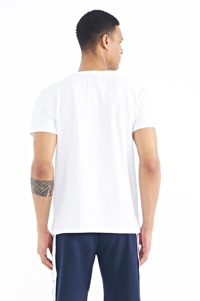 Tommylife Wholesale George White Standard Fit Men's T-Shirt - 88220 - Thumbnail