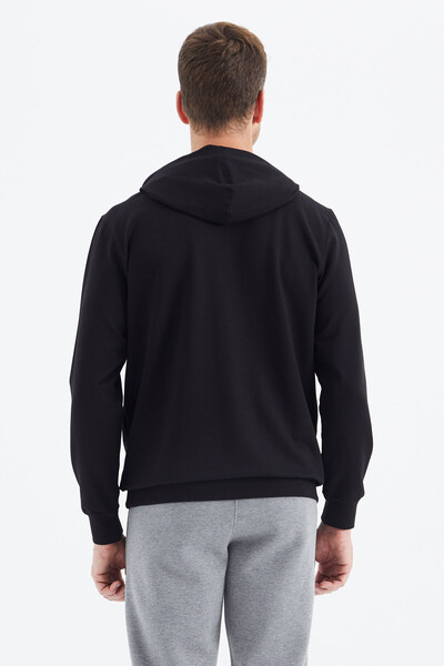 Tommylife Wholesale Grant Hooded Comfort Fit Men's Sweatshirt 88305 Black - Thumbnail