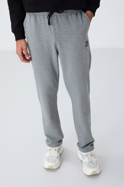 Tommylife Wholesale Gray Marl With Laced With Pockets Standard Mold Classic Hem Men's Sweatpant - 84682 - Thumbnail