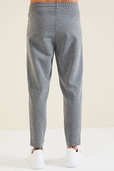 Tommylife Wholesale Gray Melange Jogger Men's Sweatpants - 84984 - Thumbnail